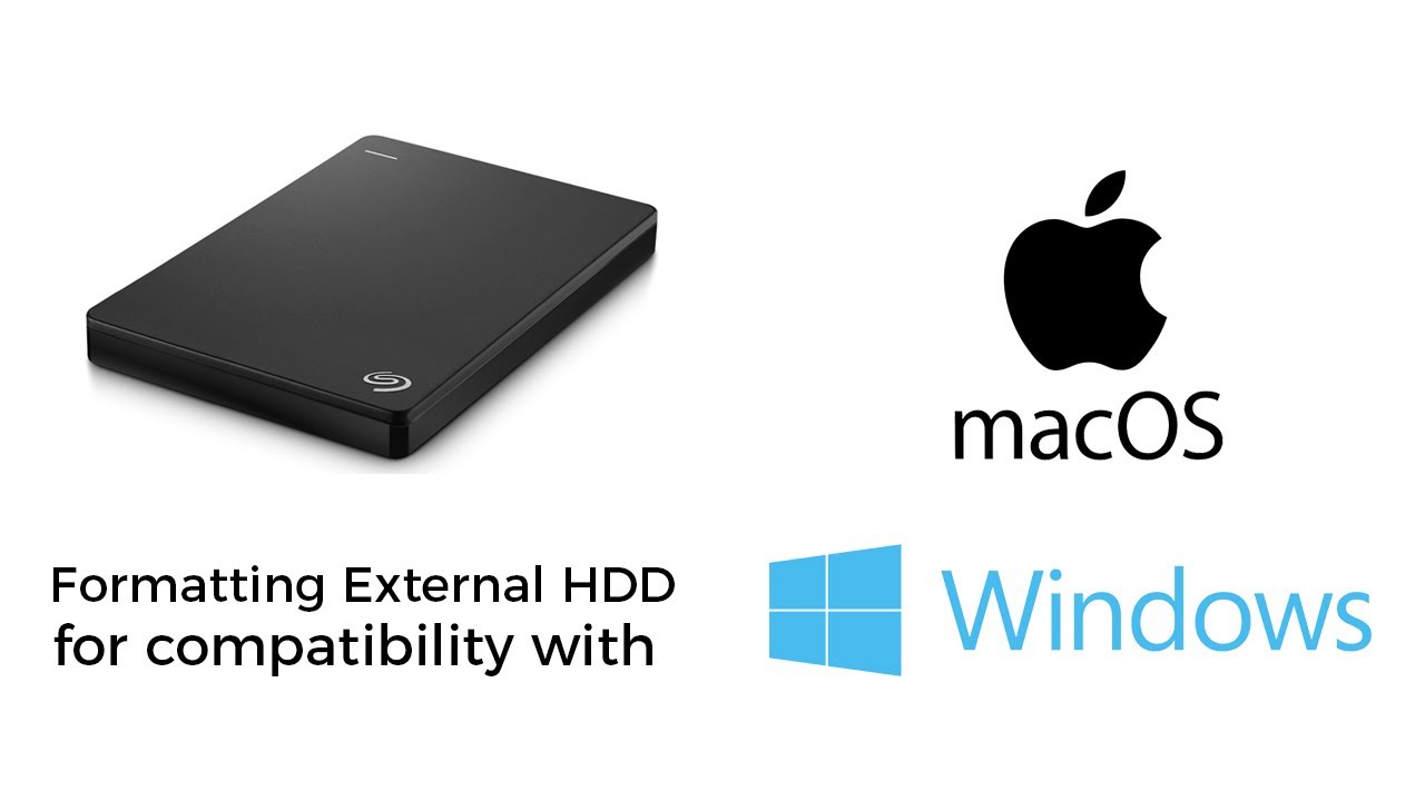 Format external hard drive for mac and windows